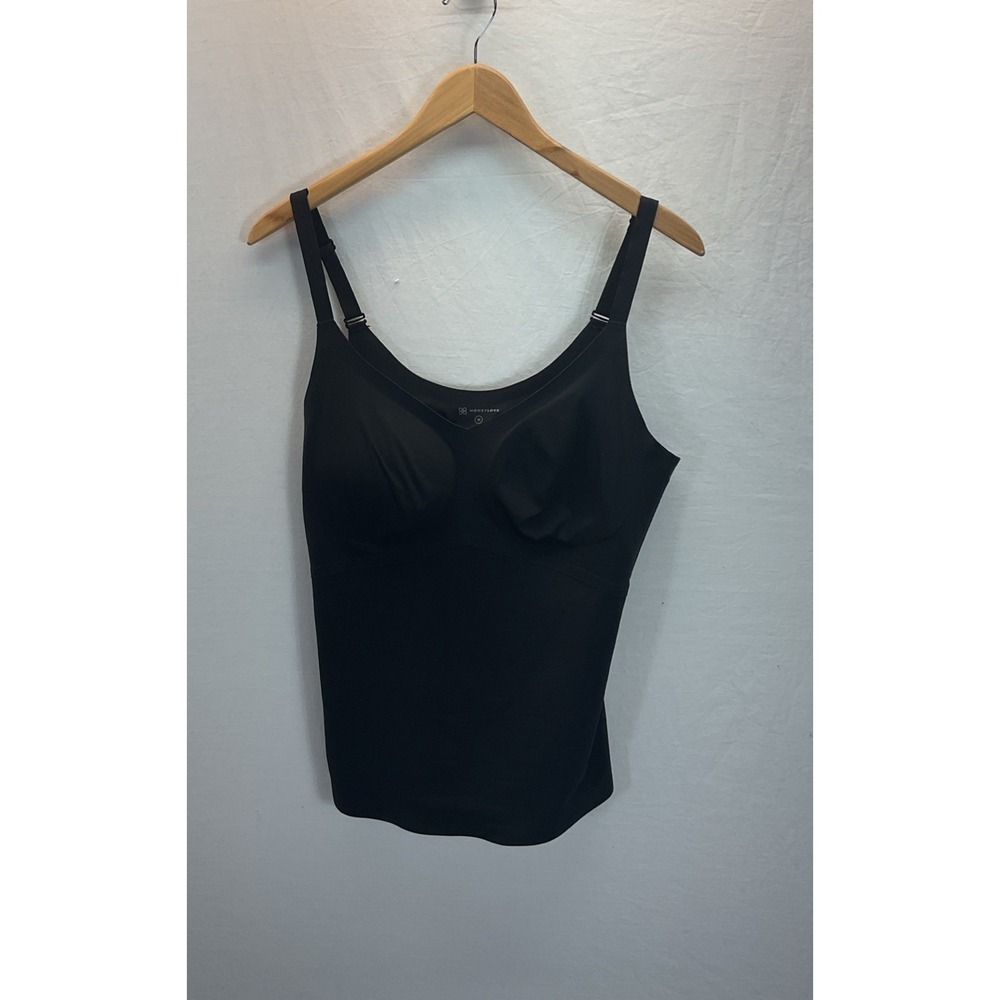 Honeylove Shapewear Top Women 1X Plus Black LiftWear Tank V Neck Shaping Stretch
